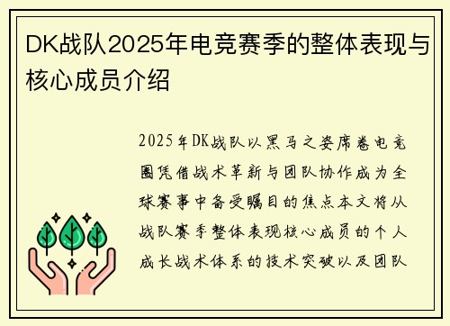 DK战队2025年电竞赛季的整体表现与核心成员介绍